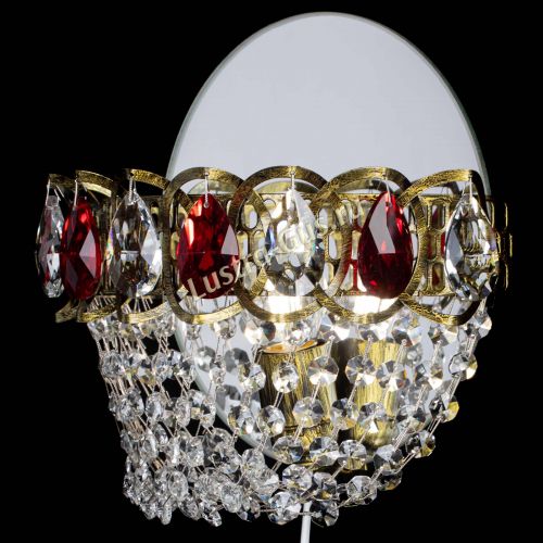 Бра Астра ажур под бронзу красная в Ижевске Гусь Хрустальный