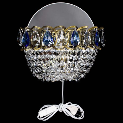 Бра Астра ажур под бронзу синяя в Ижевске Гусь Хрустальный