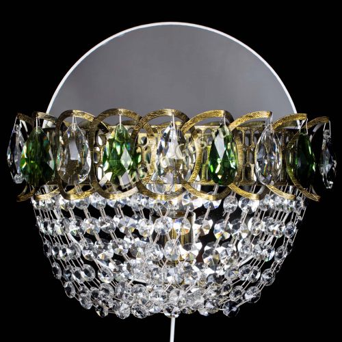 Бра Астра ажур под бронзу зеленая в Ижевске Гусь Хрустальный