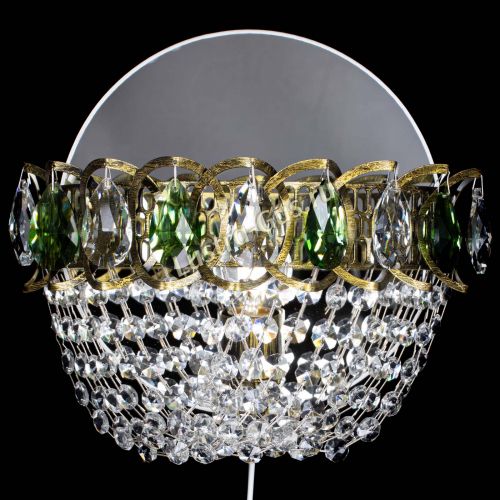 Бра Астра ажур под бронзу зеленая в Ижевске Гусь Хрустальный