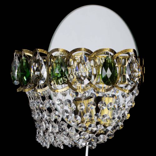 Бра Астра ажур под бронзу зеленая в Ижевске Гусь Хрустальный