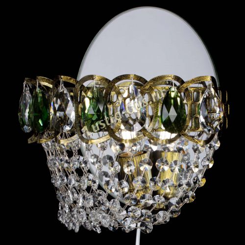 Бра Астра ажур под бронзу зеленая в Ижевске Гусь Хрустальный