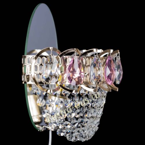 Бра Астра ажур розовая в Ижевске Гусь Хрустальный