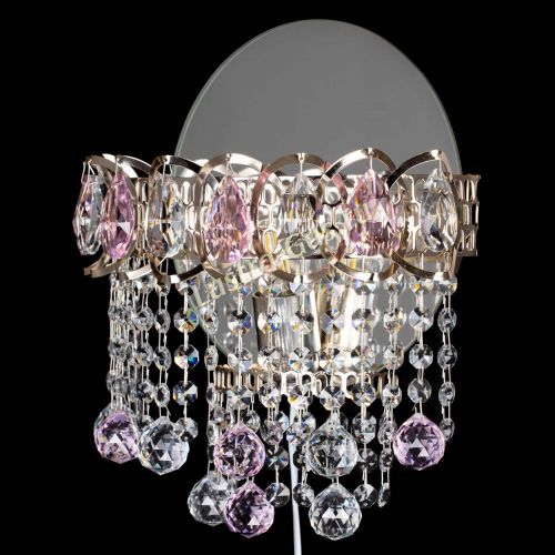 Бра Астра Капель шар 30 Розовая в Ижевске Гусь Хрустальный