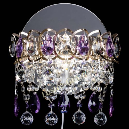 Бра Астра Паутинка фиолетовая в Ижевске Гусь Хрустальный