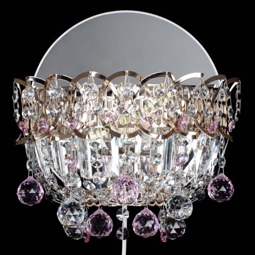 Бра Астра пластинка шар Розовая в Ижевске Гусь Хрустальный