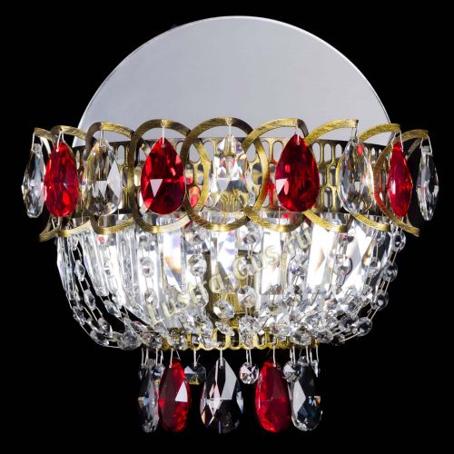 Бра Астра Красная под бронзу в Ижевске Гусь Хрустальный