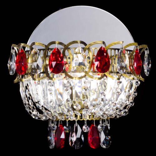 Бра Астра Красная под бронзу в Ижевске Гусь Хрустальный