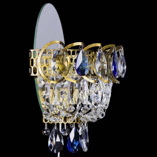 Бра Астра Синяя под бронзу в Ижевске Гусь Хрустальный