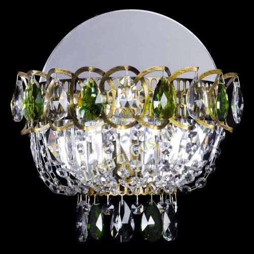 Бра Астра Зеленая под бронзу в Ижевске Гусь Хрустальный