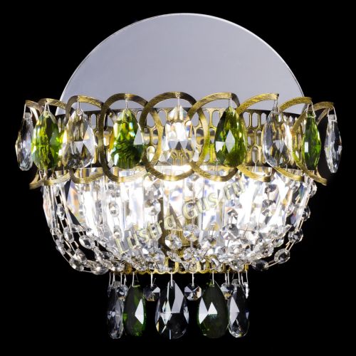 Бра Астра Зеленая под бронзу в Ижевске Гусь Хрустальный