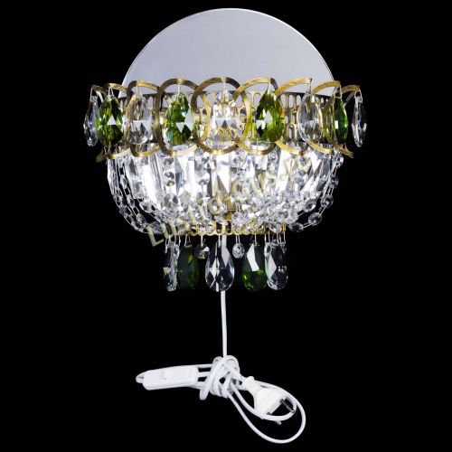 Бра Астра Зеленая под бронзу в Ижевске Гусь Хрустальный