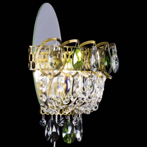 Бра Астра Зеленая под бронзу в Ижевске Гусь Хрустальный