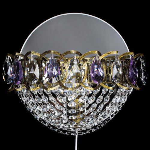 Бра Астра Сетка под бронзу Фиолетовая в Ижевске Гусь Хрустальный