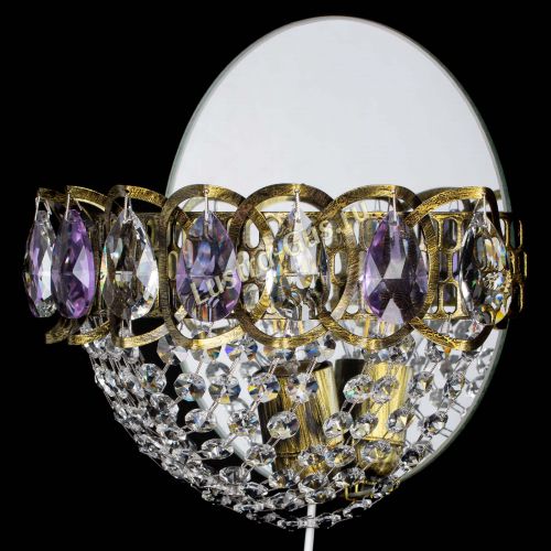 Бра Астра Сетка под бронзу Фиолетовая в Ижевске Гусь Хрустальный