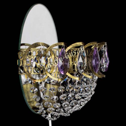 Бра Астра Сетка под бронзу Фиолетовая в Ижевске Гусь Хрустальный