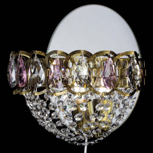 Бра Астра Сетка под бронзу Розовая в Ижевске Гусь Хрустальный