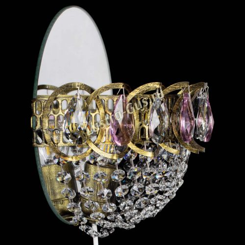 Бра Астра Сетка под бронзу Розовая в Ижевске Гусь Хрустальный