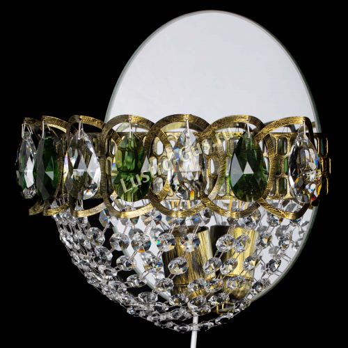 Бра Астра Сетка под бронзу Зеленая в Ижевске Гусь Хрустальный