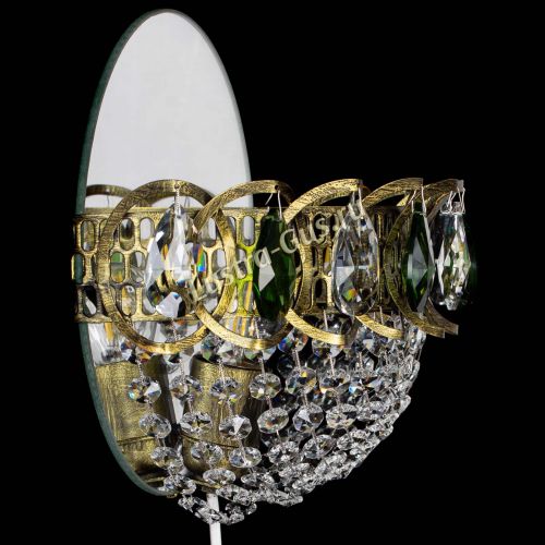 Бра Астра Сетка под бронзу Зеленая в Ижевске Гусь Хрустальный