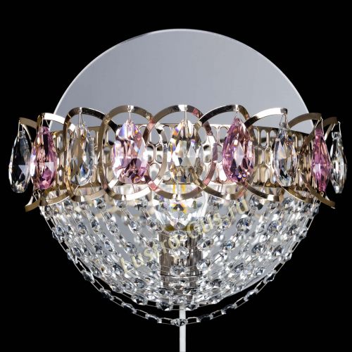 Бра Астра Сетка розовая в Ижевске Гусь Хрустальный