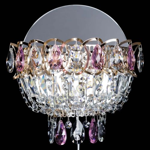 Бра Астра розовая в Ижевске Гусь Хрустальный