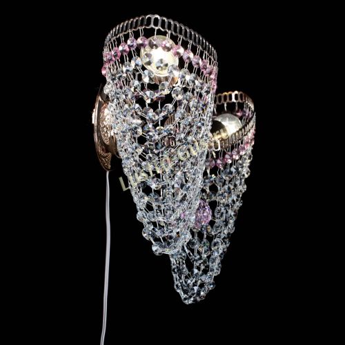 Бра Бутоны №2 розовая в Ижевске Гусь Хрустальный