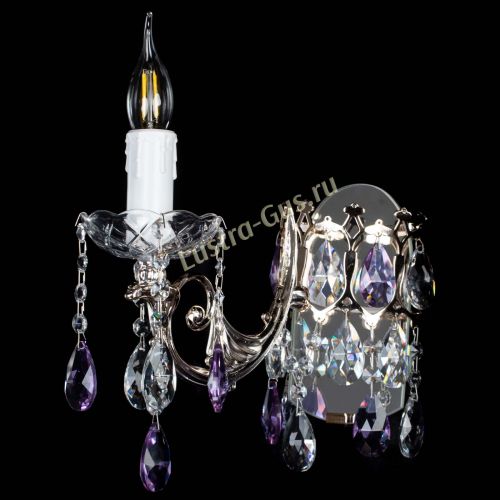 Бра Елизавета №1 мини фиолетовая в Ижевске Гусь Хрустальный