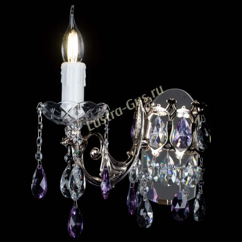 Бра Елизавета №1 мини фиолетовая в Ижевске Гусь Хрустальный