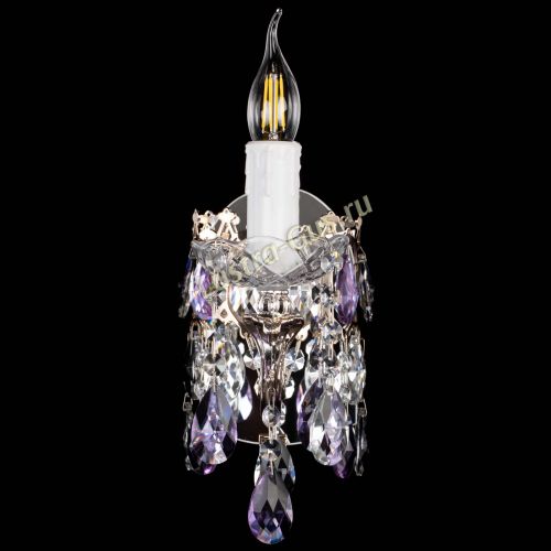 Бра Елизавета №1 мини фиолетовая в Ижевске Гусь Хрустальный