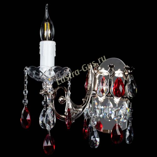 Бра Елизавета №1 мини красная в Ижевске Гусь Хрустальный