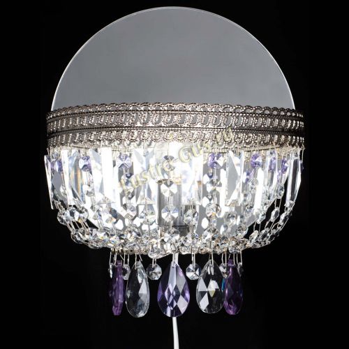 Бра Флоренция журавлик фиолетовая в Ижевске Гусь Хрустальный