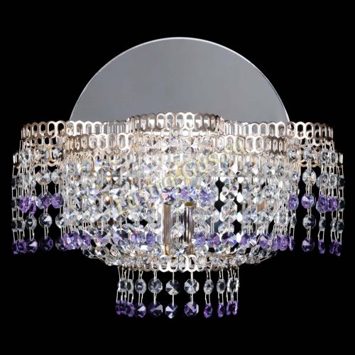 Бра Камелия обтикон Фиолетовая в Ижевске Гусь Хрустальный