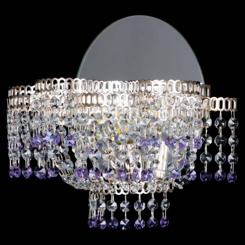 Бра Камелия обтикон Фиолетовая в Ижевске Гусь Хрустальный