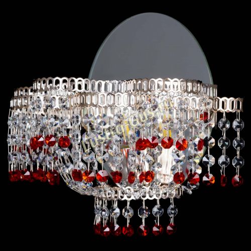 Бра Камелия обтикон Красная в Ижевске Гусь Хрустальный