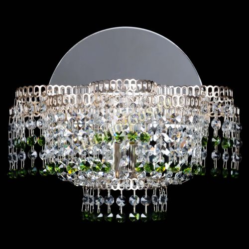 Бра Камелия обтикон Зеленая в Ижевске Гусь Хрустальный