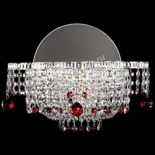 Бра Камелия шар красная в Ижевске Гусь Хрустальный