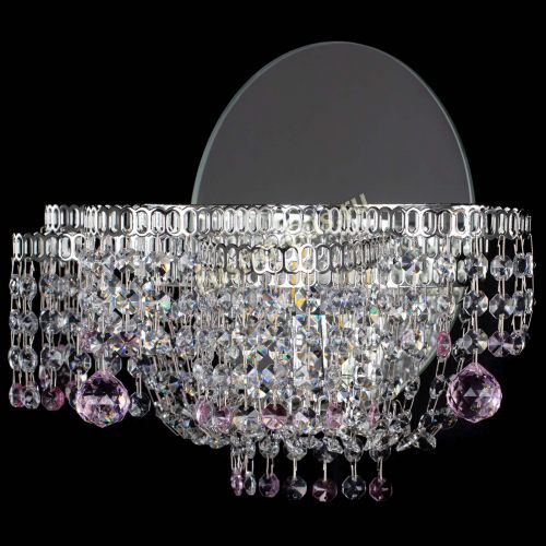 Бра Камелия шар розовая в Ижевске Гусь Хрустальный