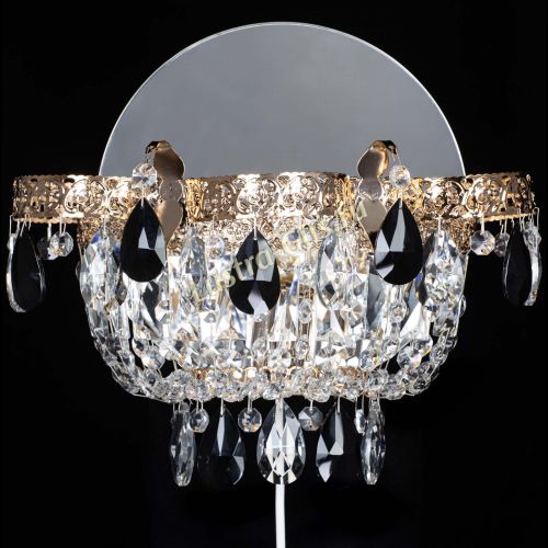 Бра Камея Флора черная в Ижевске Гусь Хрустальный