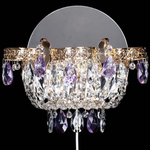 Бра Камея Флора фиолетовая в Ижевске Гусь Хрустальный