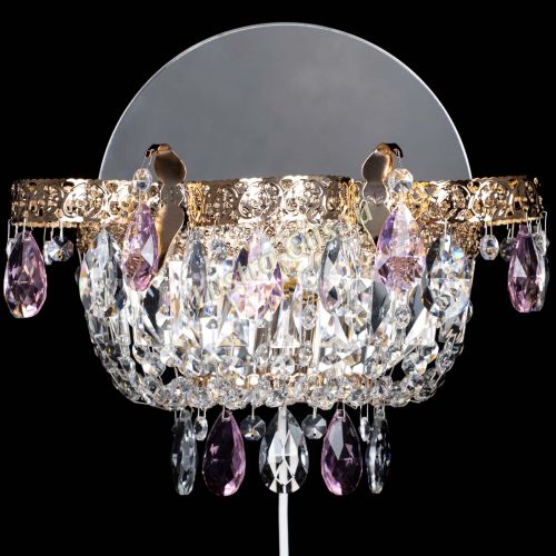 Бра Камея Флора розовая в Ижевске Гусь Хрустальный