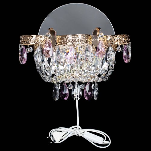 Бра Камея Флора розовая в Ижевске Гусь Хрустальный