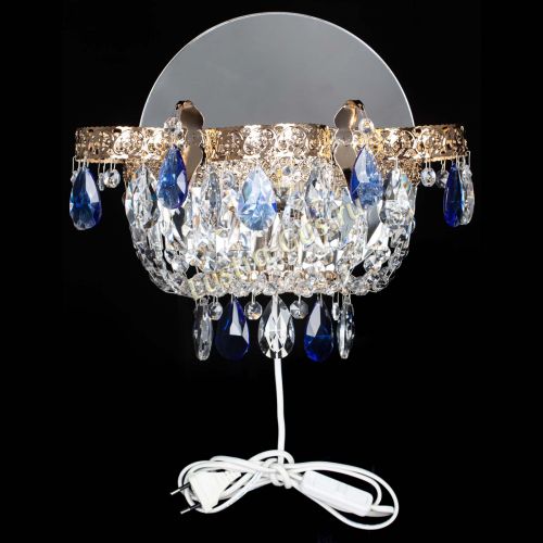 Бра Камея Флора синяя в Ижевске Гусь Хрустальный