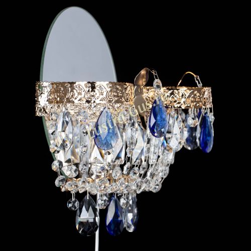 Бра Камея Флора синяя в Ижевске Гусь Хрустальный