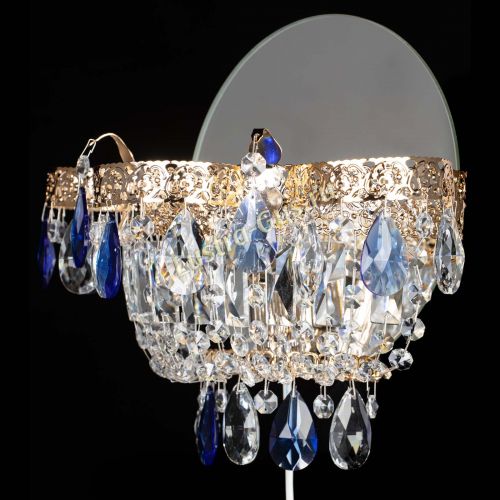 Бра Камея Флора синяя в Ижевске Гусь Хрустальный