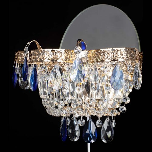 Бра Камея Флора синяя в Ижевске Гусь Хрустальный