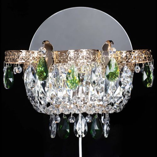 Бра Камея Флора зеленая в Ижевске Гусь Хрустальный