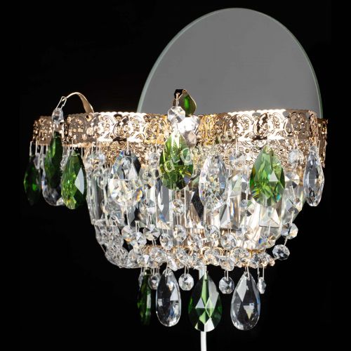 Бра Камея Флора зеленая в Ижевске Гусь Хрустальный