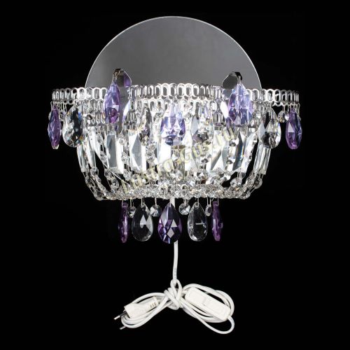 Бра Камея фиолетовая в Ижевске Гусь Хрустальный