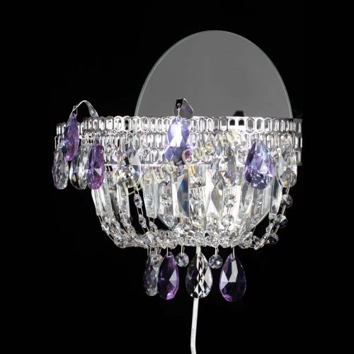 Бра Камея фиолетовая в Ижевске Гусь Хрустальный